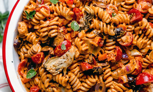 Tomato Basil Pasta - Italian Vegetarian Special